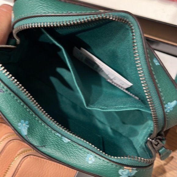 Coach Mini Camera Bag With Mystical Floral Print Green Multi - Picture 10 of 16